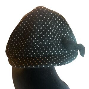 Y2K Black and White Polka Dot hat-early 2000’s